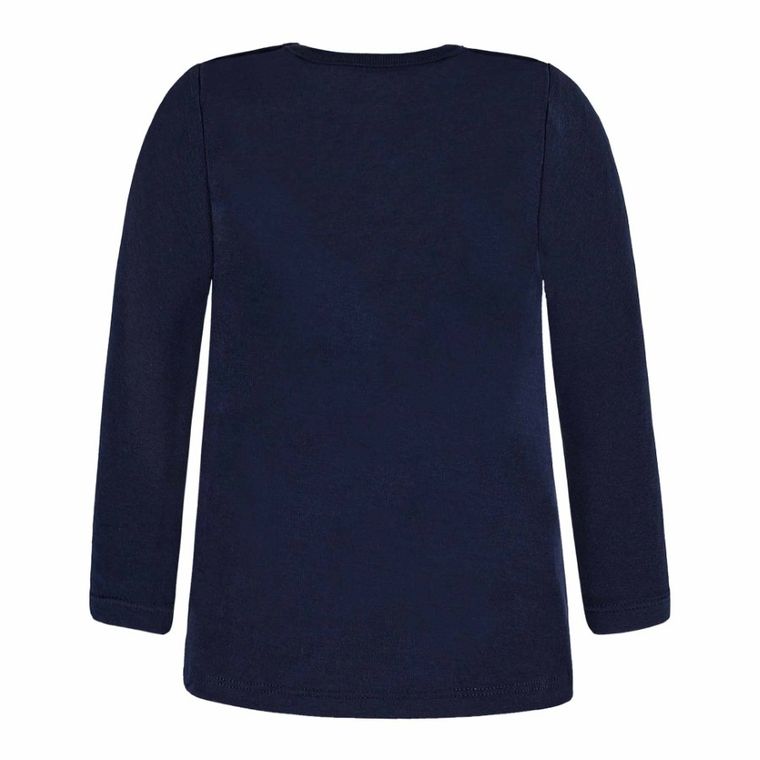 Bluzka dziecięca z długim rękawem, granatowa, Kanz