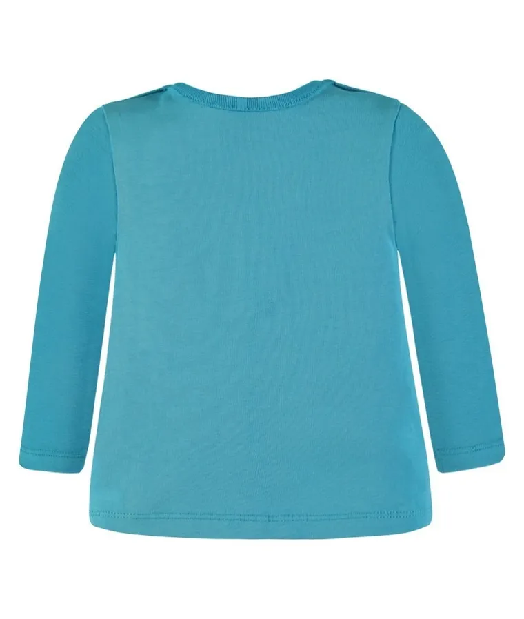 Bluzka dziecięca z długim rękawem, niebieska, Kanz