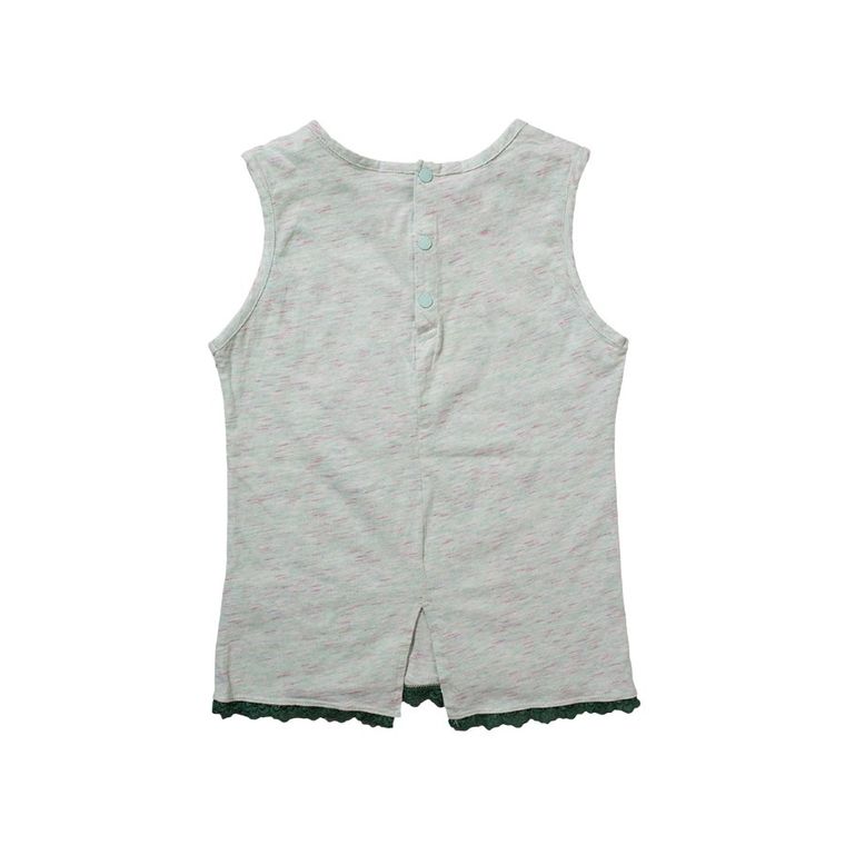 Bluzka dziewczęca bez rękawów, jasnozielona, Kanz