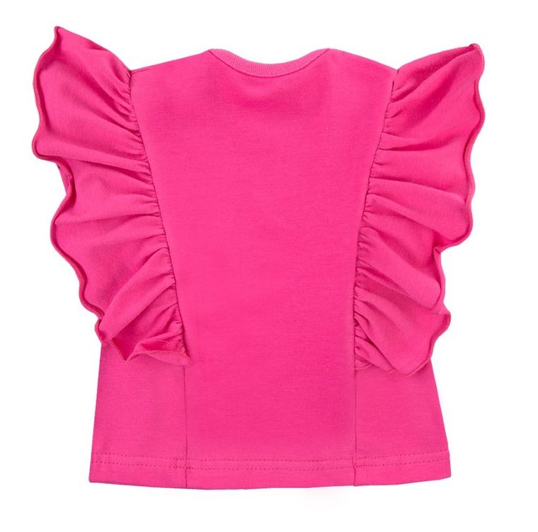 Bluzka dziewczęca bez rękawów, różowa, Eevi