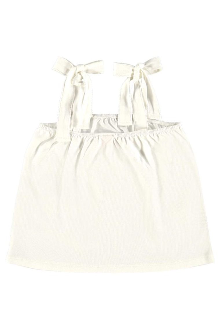 Bluzka dziewczęca na ramiączka, biała, Quimby