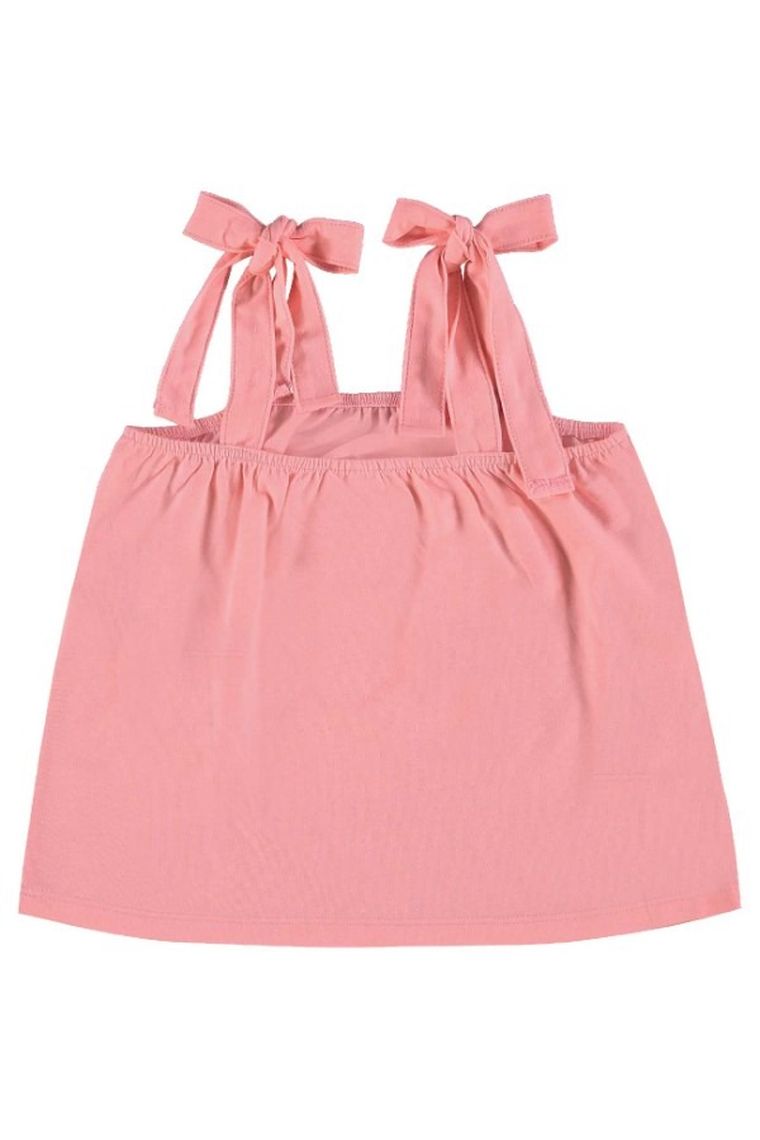 Bluzka dziewczęca na ramiączka, różowa, Quimby