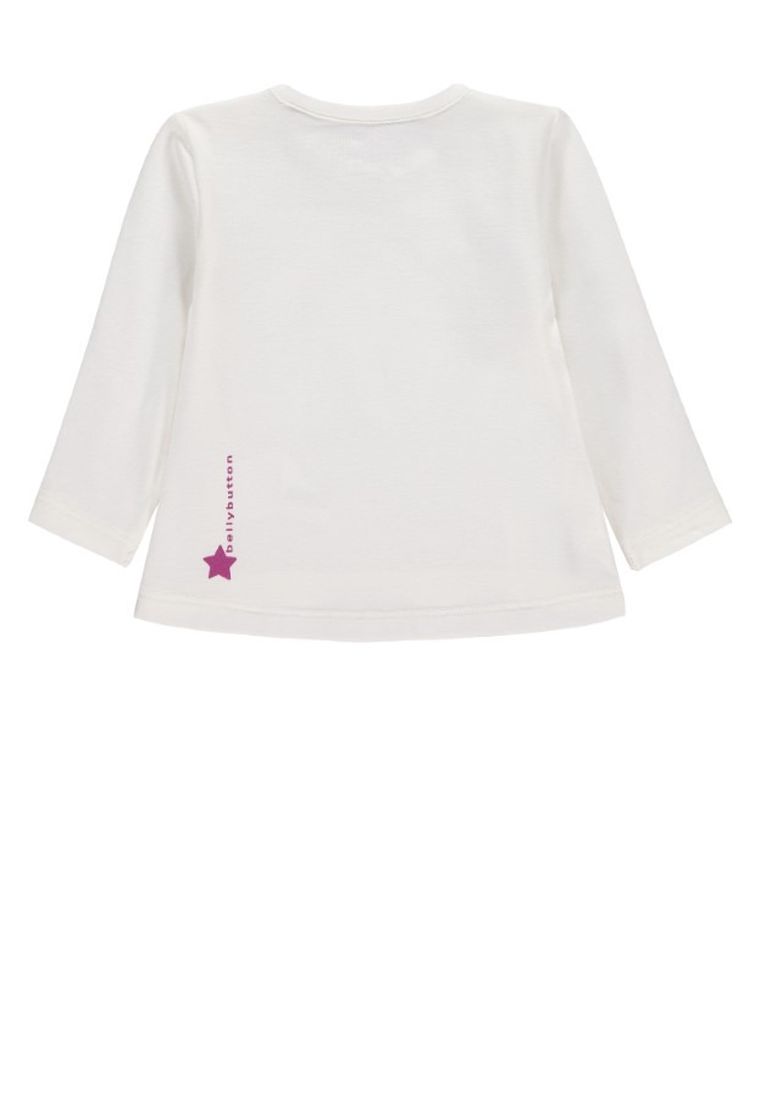 Bluzka dziewczęca z długim rękawem, biała, Bellybutton