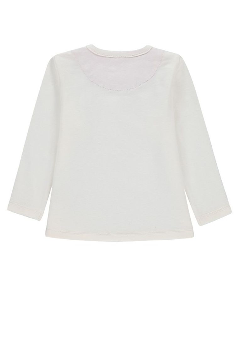 Bluzka dziewczęca z długim rękawem, biała, Kanz