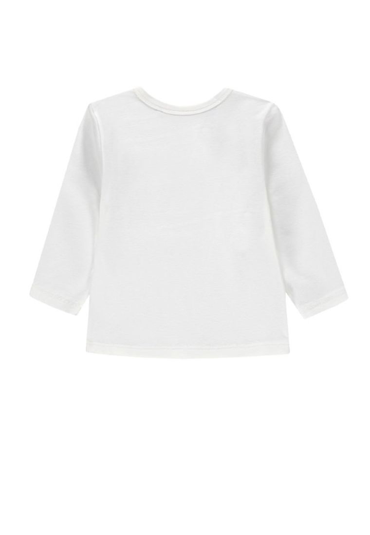 Bluzka dziewczęca z długim rękawem, biała, Kanz