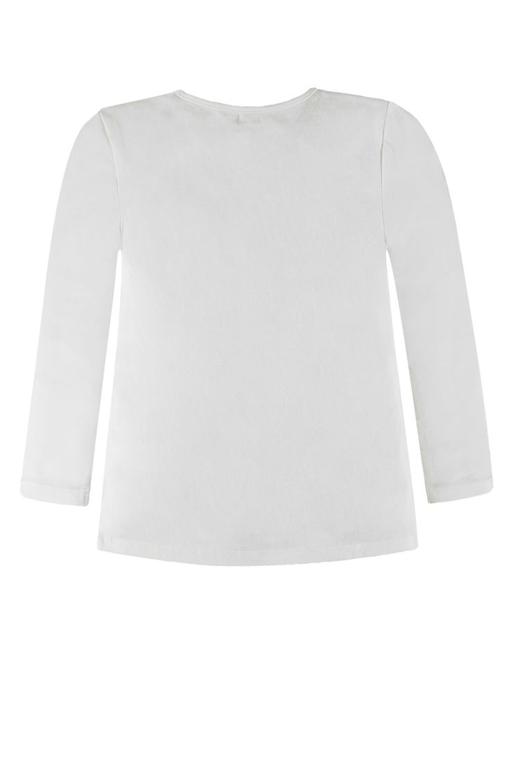 Bluzka dziewczęca z długim rękawem, biała, Königsmuhle