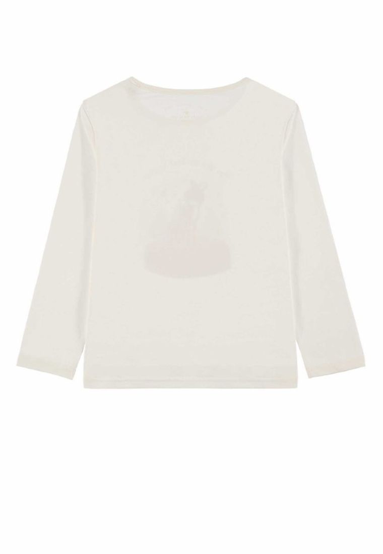 Bluzka dziewczęca z długim rękawem, biała, Tom Tailor