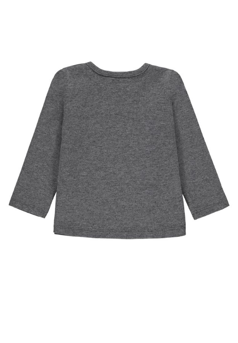 Bluzka dziewczęca z długim rękawem, ciemnoszara, Kanz