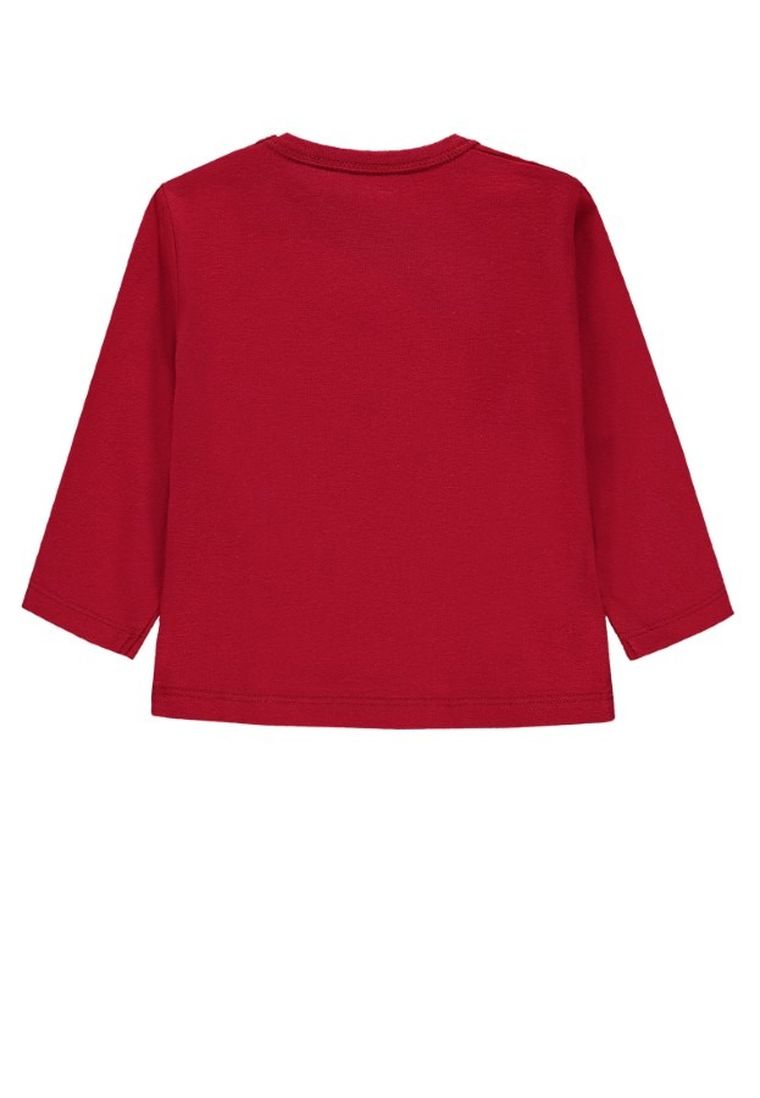 Bluzka dziewczęca z długim rękawem, czerwona, Kanz