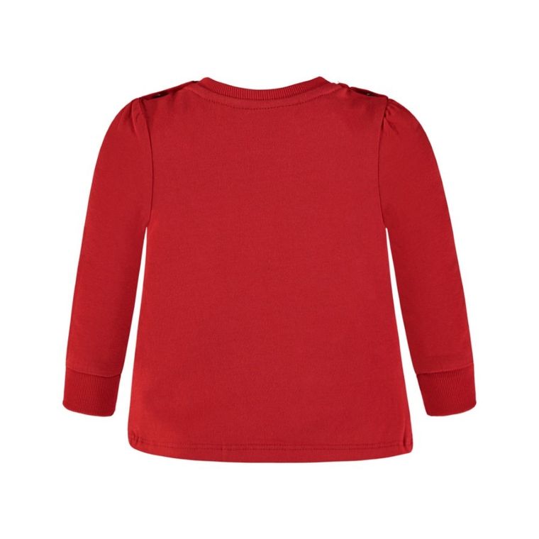 Bluzka dziewczęca z długim rękawem, czerwona, Kanz