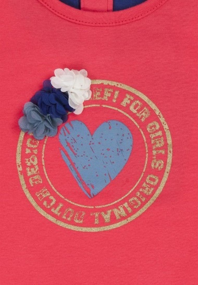 Bluzka dziewczęca z długim rękawem, czerwona, Lief