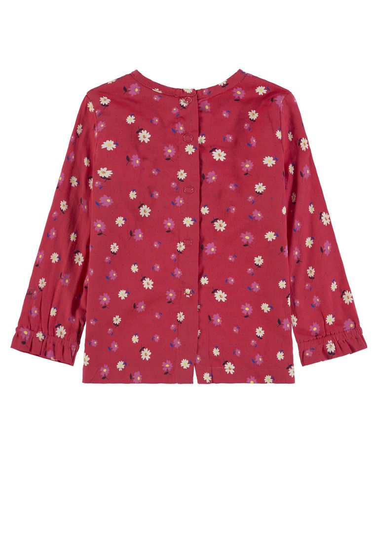 Bluzka dziewczęca z długim rękawem, czerwona, Tom Tailor