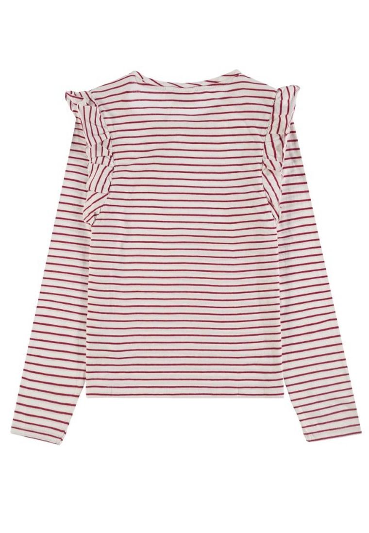 Bluzka dziewczęca z długim rękawem, czerwona, Tom Tailor