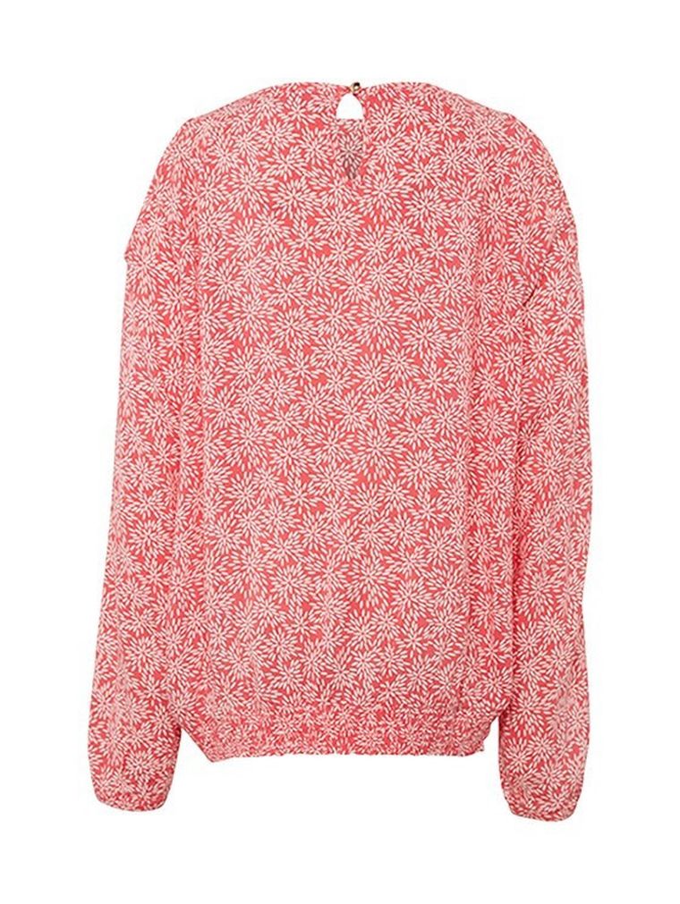 Bluzka dziewczęca z długim rękawem, czerwono-biała, Tom Tailor