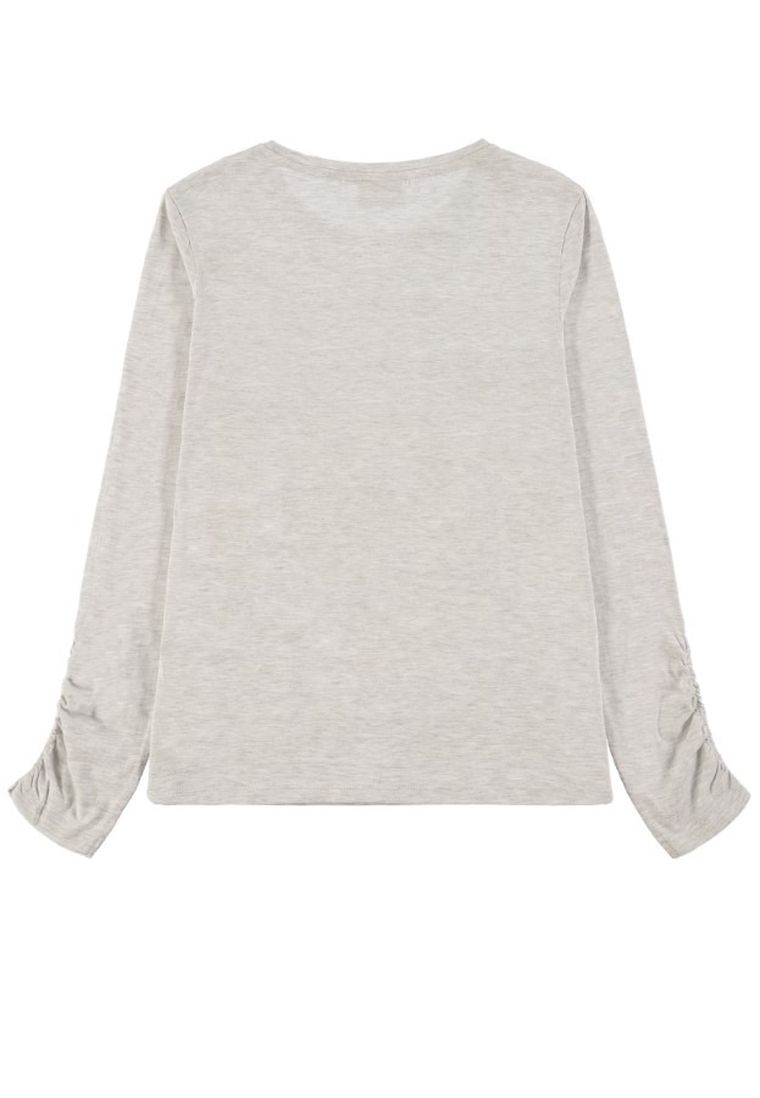 Bluzka dziewczęca z długim rękawem, ecru, Tom Tailor