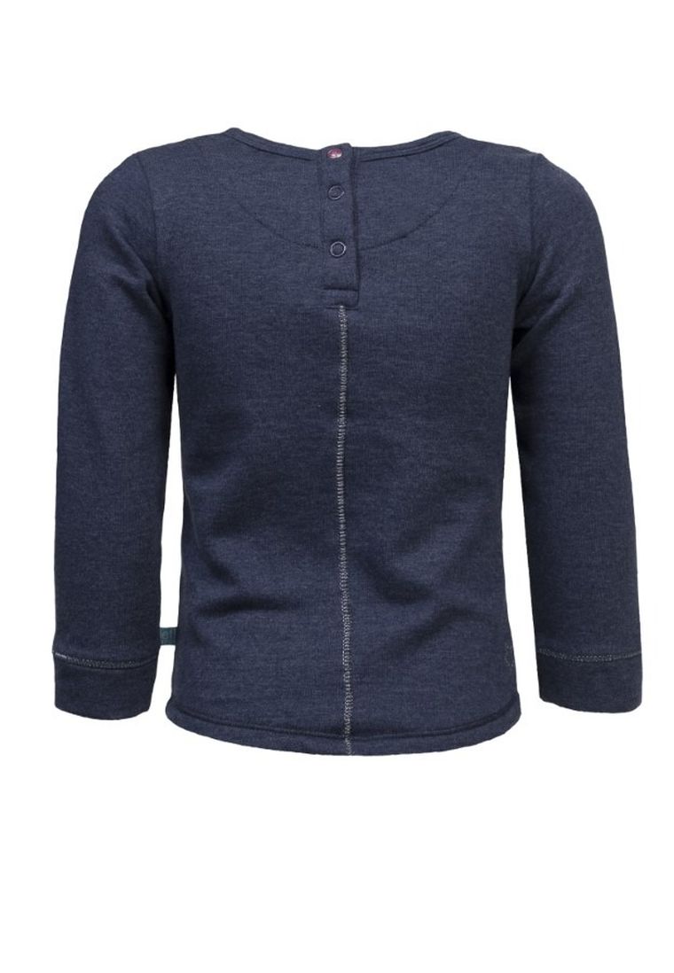 Bluzka dziewczęca z długim rękawem, granatowa, Lief