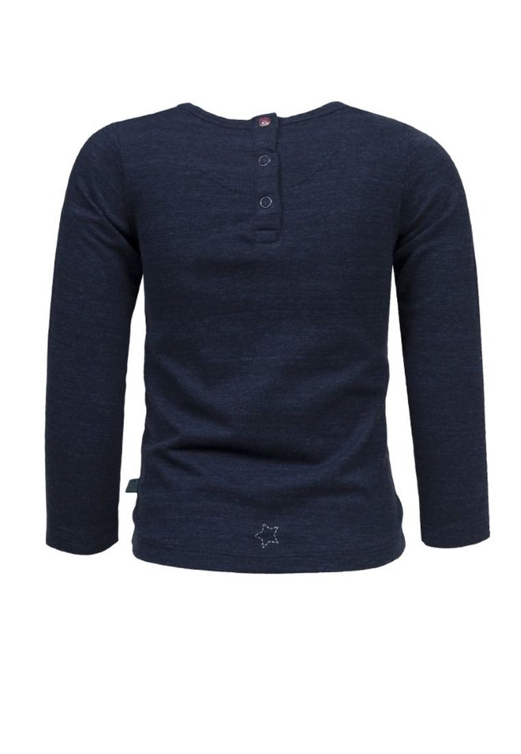 Bluzka dziewczęca z długim rękawem, granatowa, Lief