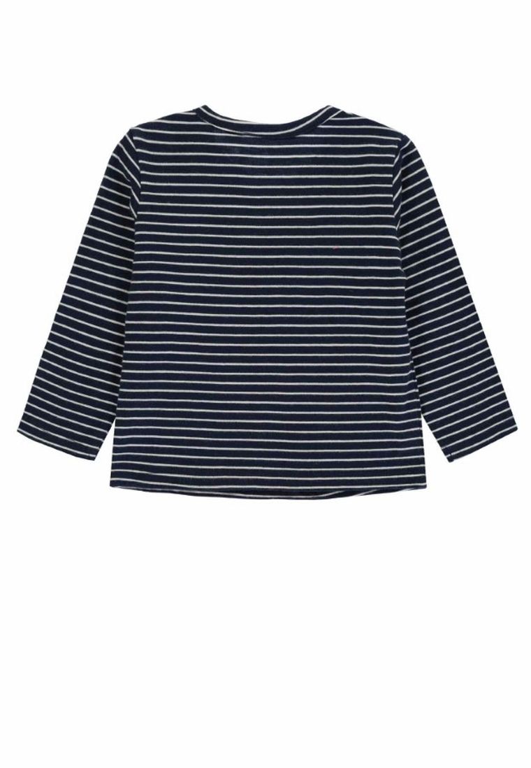 Bluzka dziewczęca z długim rękawem, granatowa, Tom Tailor