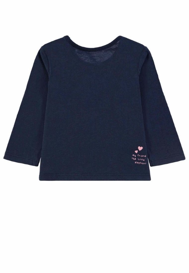 Bluzka dziewczęca z długim rękawem, granatowa, Tom Tailor