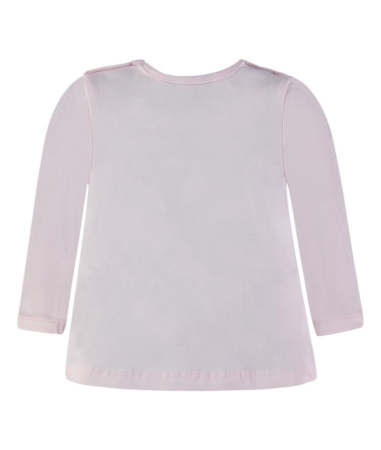 Bluzka dziewczęca z długim rękawem, jasnoróżowa, Kanz