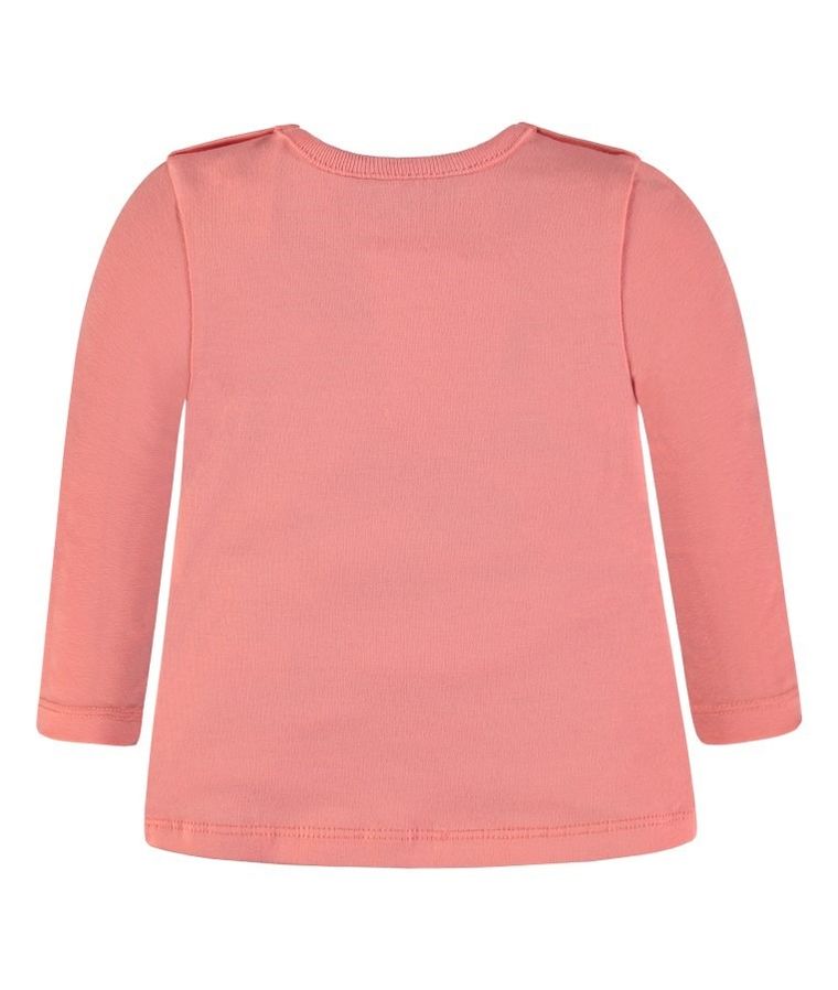 Bluzka dziewczęca z długim rękawem, koralowa, Kanz
