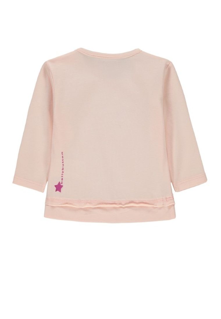 Bluzka dziewczęca z długim rękawem, łososiowa, Bellybutton