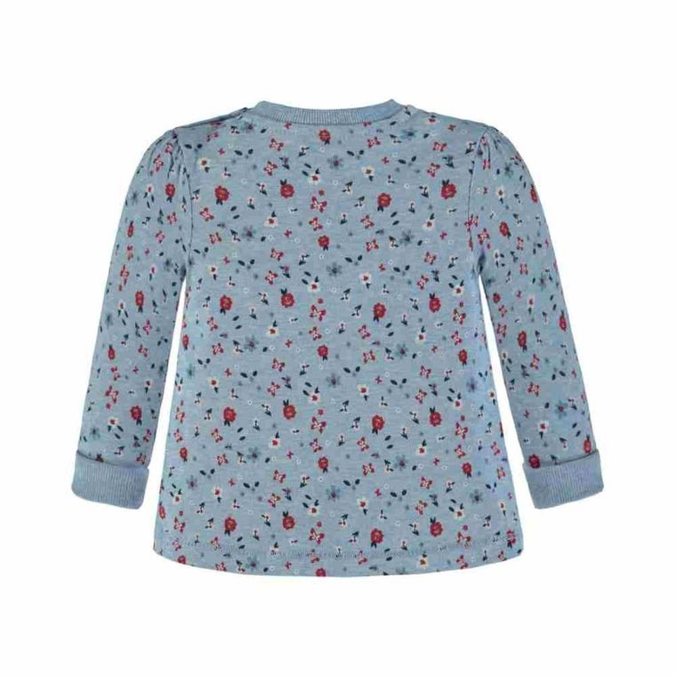 Bluzka dziewczęca z długim rękawem, niebieska, Kanz