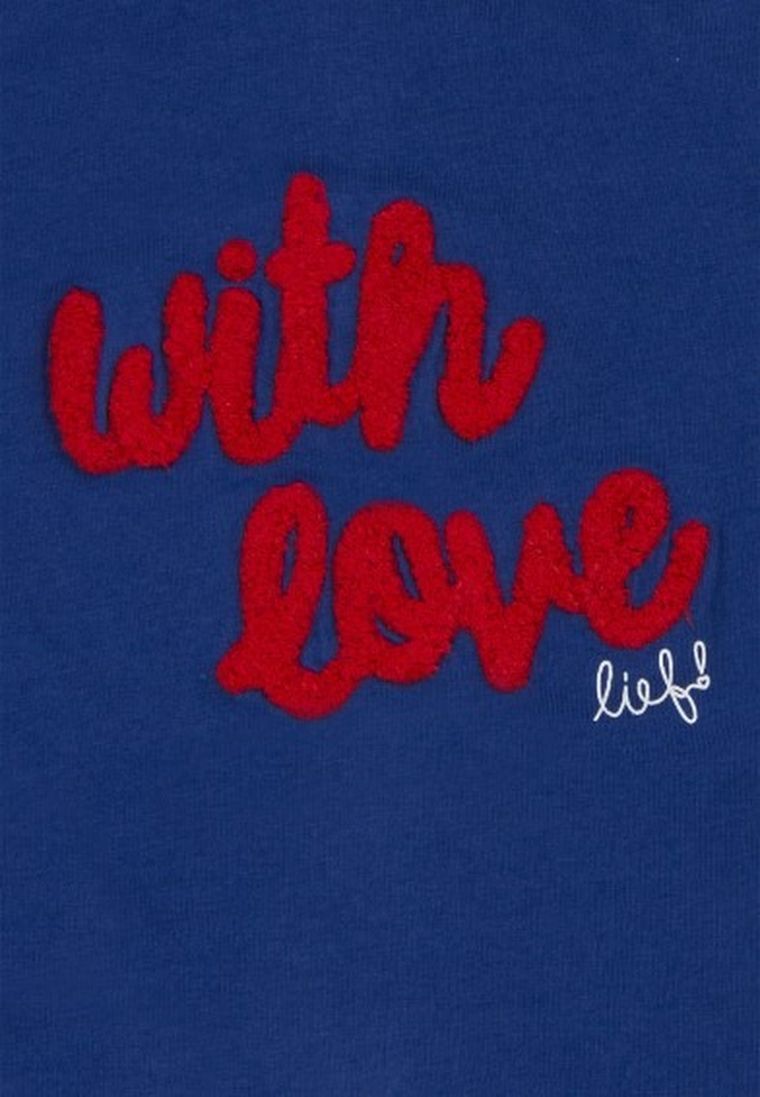 Bluzka dziewczęca z długim rękawem, niebieska, Lief