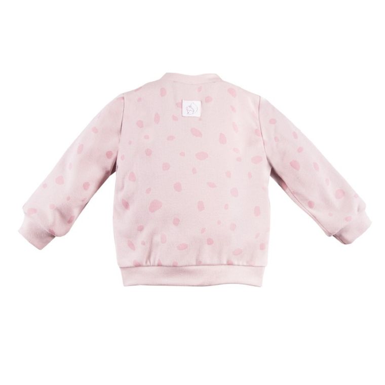 Bluzka dziewczęca z długim rękawem, różowa, Bonjour, Eevi