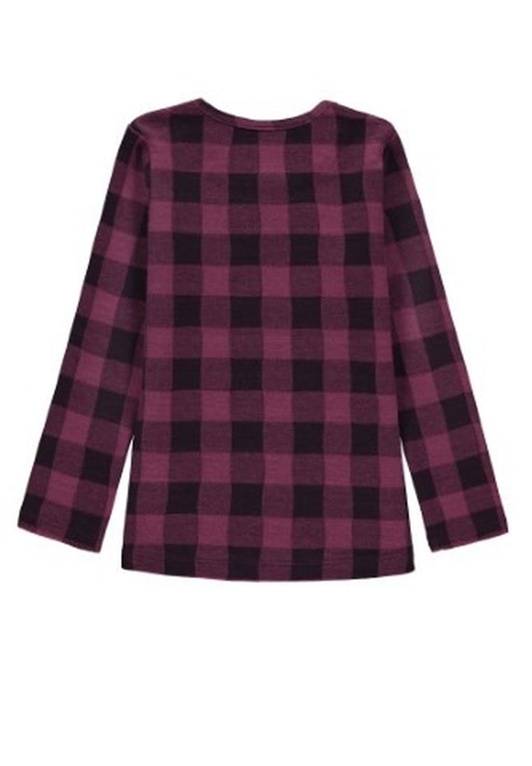 Bluzka dziewczęca z długim rękawem, różowa, Kanz