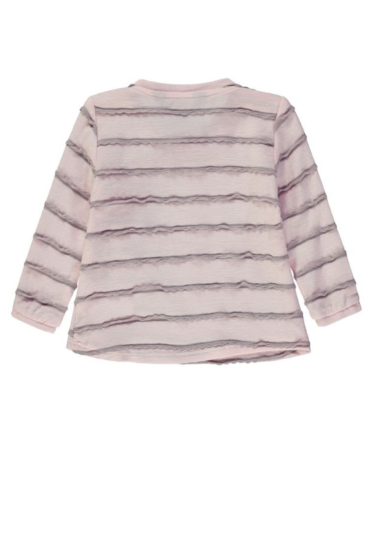 Bluzka dziewczęca z długim rękawem, różowa, Kanz