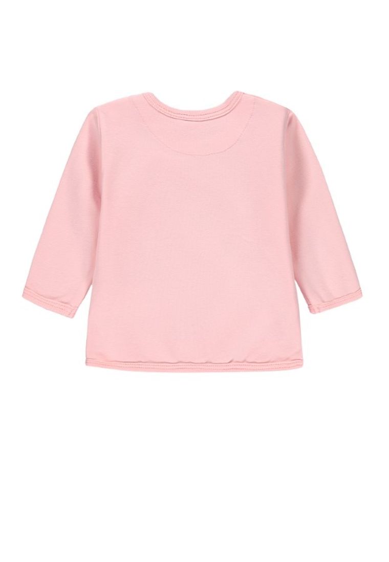 Bluzka dziewczęca z długim rękawem, różowa, Kanz