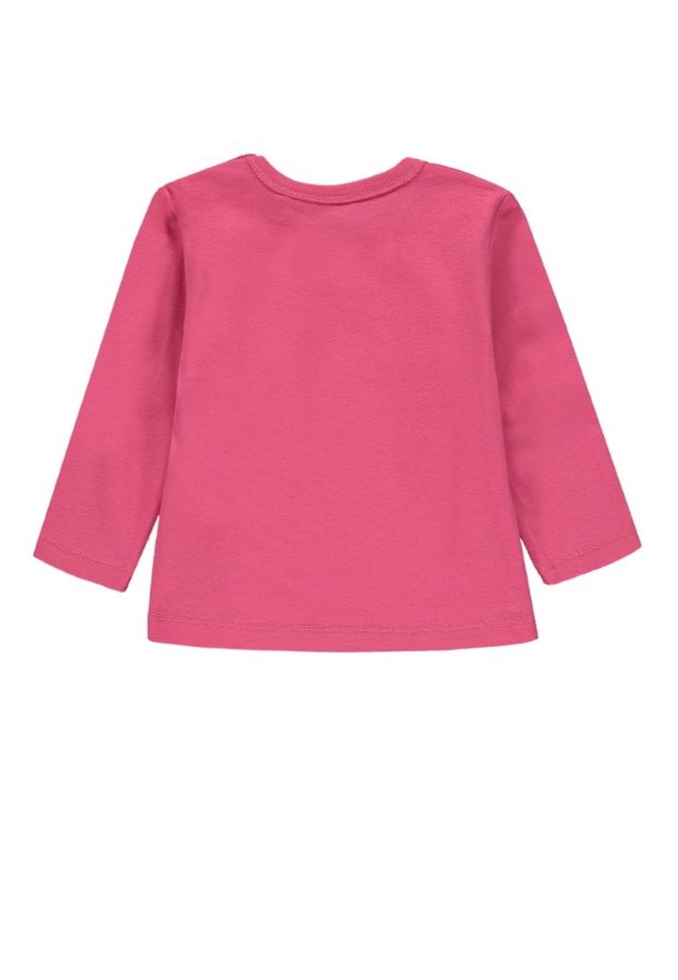 Bluzka dziewczęca z długim rękawem, różowa, Kanz