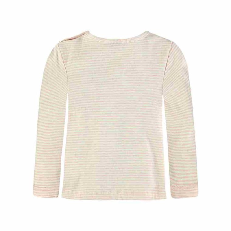 Bluzka dziewczęca z długim rękawem, różowa, Kanz