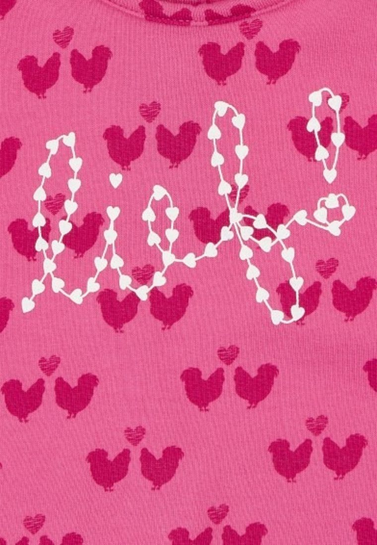 Bluzka dziewczęca z długim rękawem, różowa, Lief