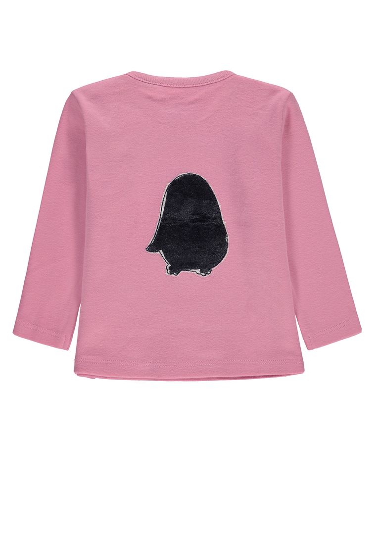 Bluzka dziewczęca z długim rękawem, różowa, Tom Tailor