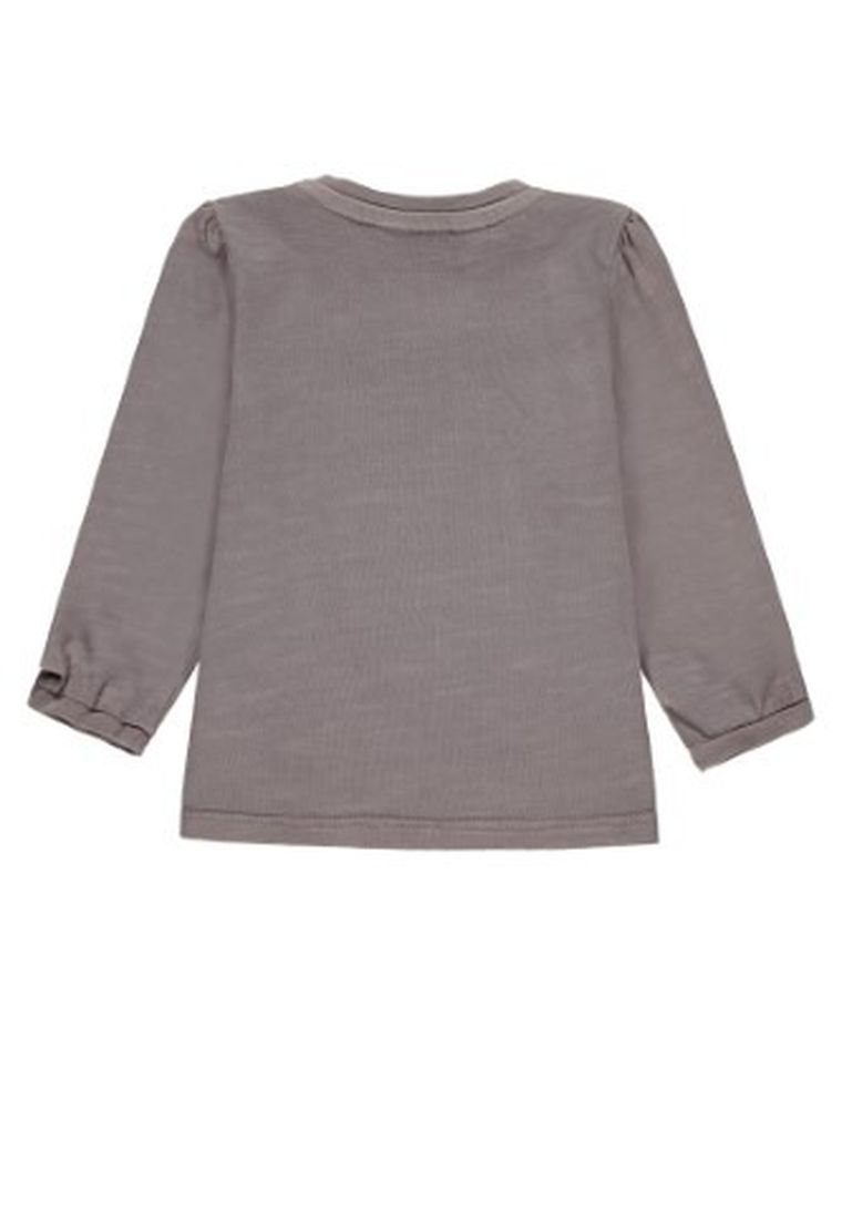 Bluzka dziewczęca z długim rękawem, szara, Kanz