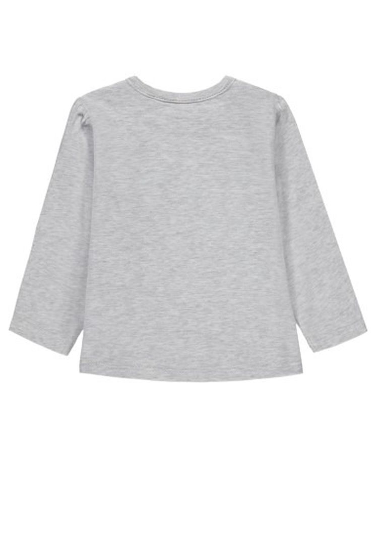Bluzka dziewczęca z długim rękawem, szara, Kanz