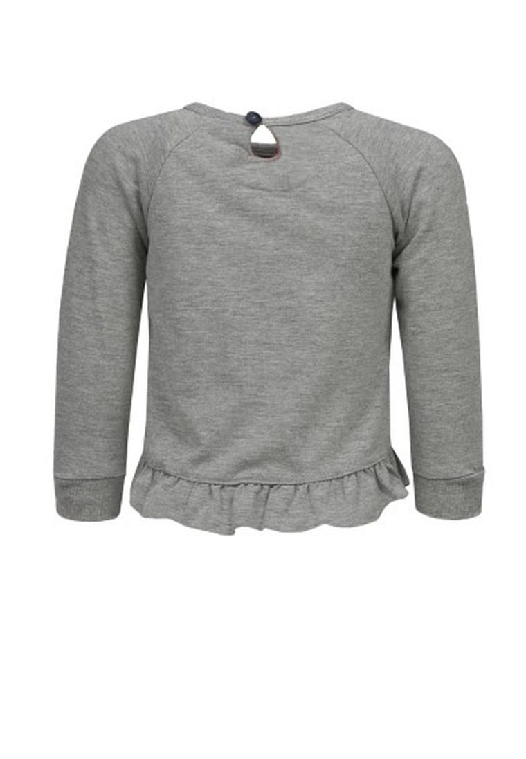 Bluzka dziewczęca z długim rękawem, szara, Lief