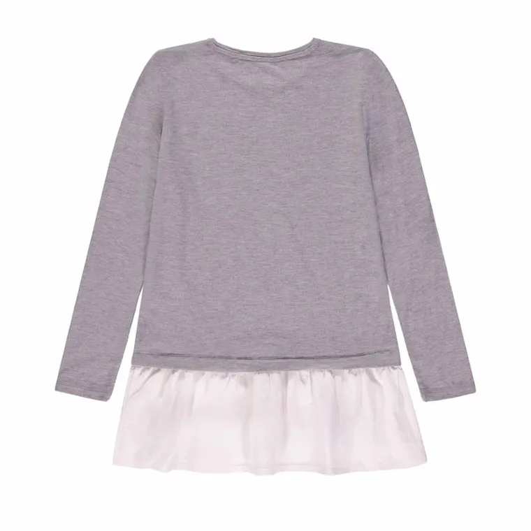 Bluzka dziewczęca z długim rękawem, szara, Marc O'Polo