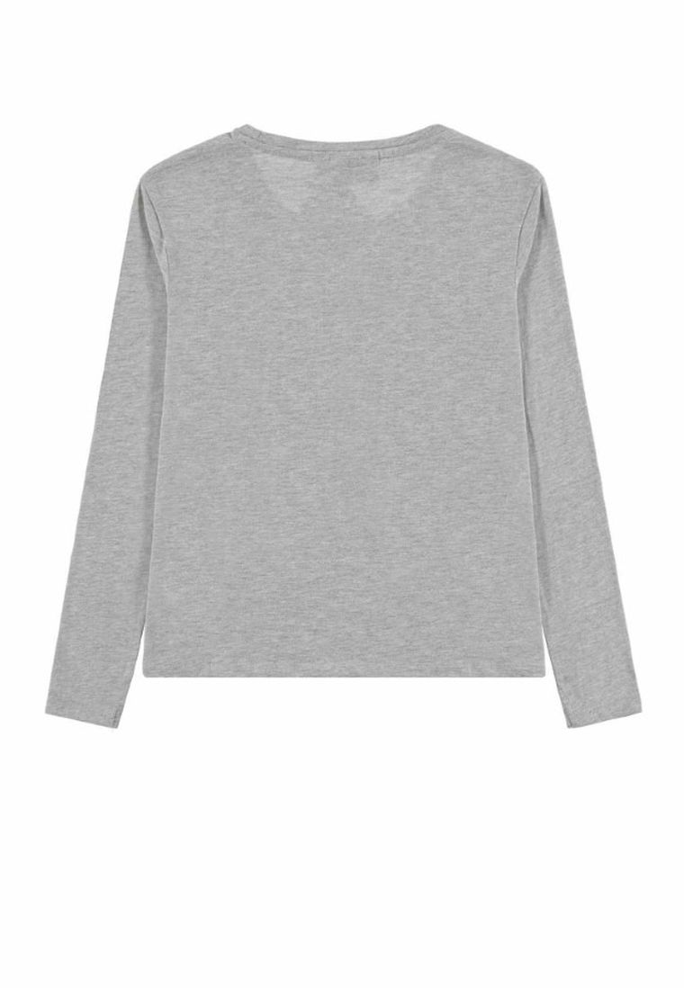 Bluzka dziewczęca z długim rękawem, szara, Tom Tailor