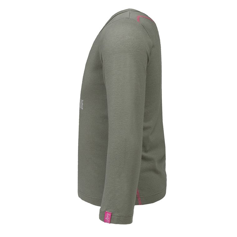 Bluzka dziewczęca z długim rękawem, zielona, Lief