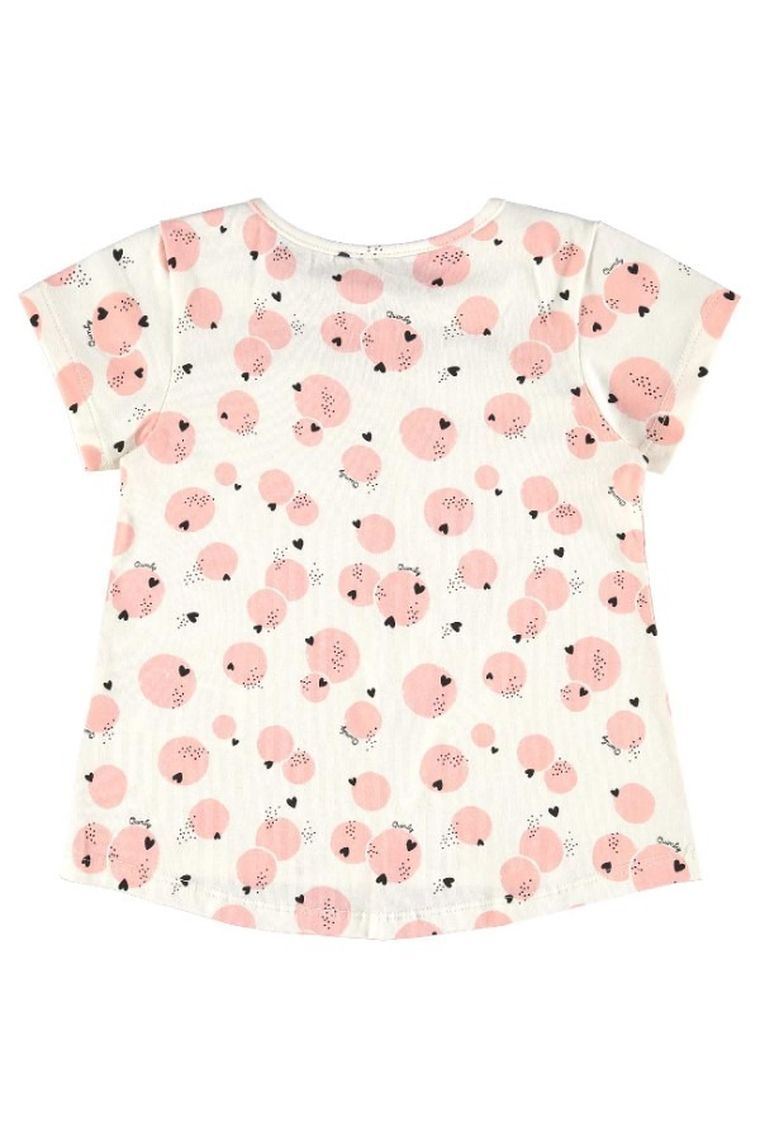 Bluzka dziewczęca z krókim rękawem, biała, Quimby