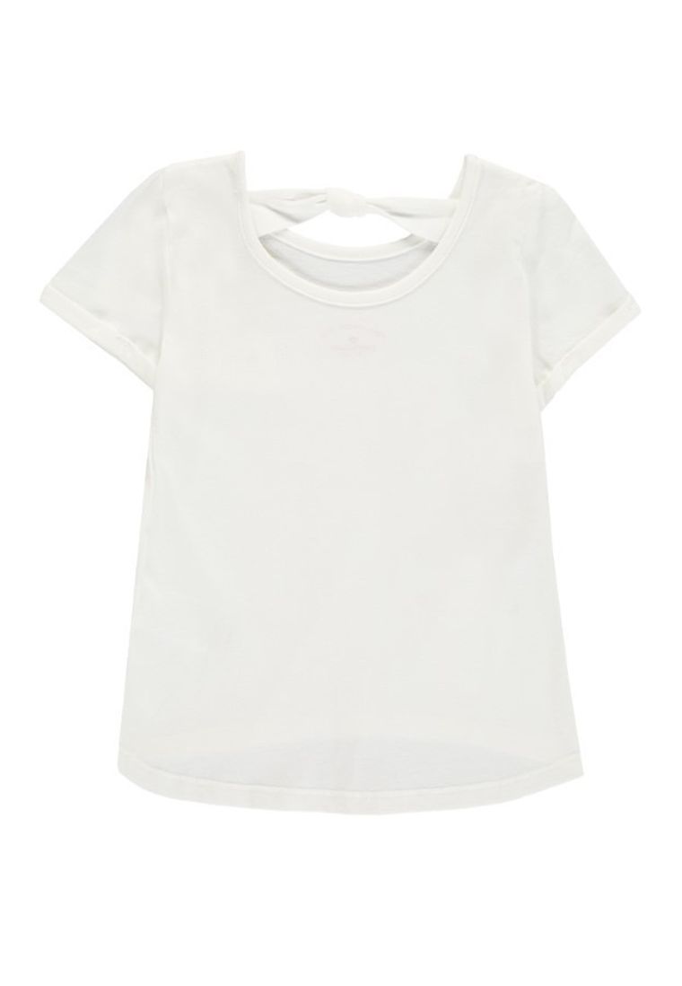 Bluzka dziewczęca z krótkim rękawem, biała, dwustronne cekiny, Tom Tailor