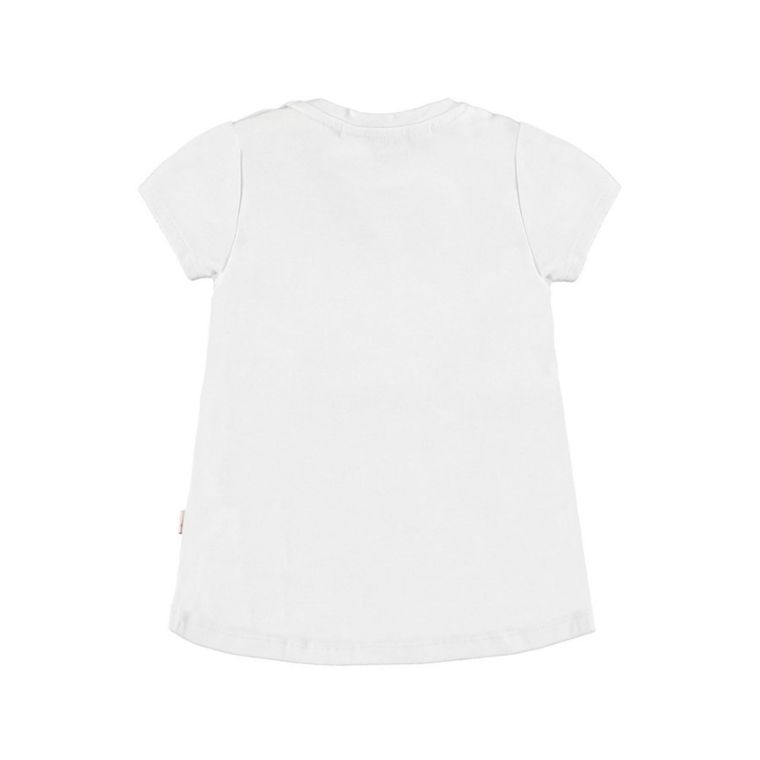 Bluzka dziewczęca z krótkim rękawem, biała, Kanz