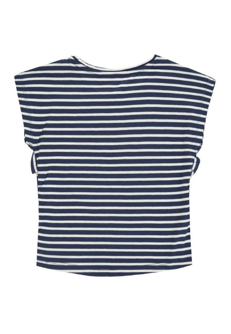 Bluzka dziewczęca z krótkim rękawem, biało-granatowa, Tom Tailor