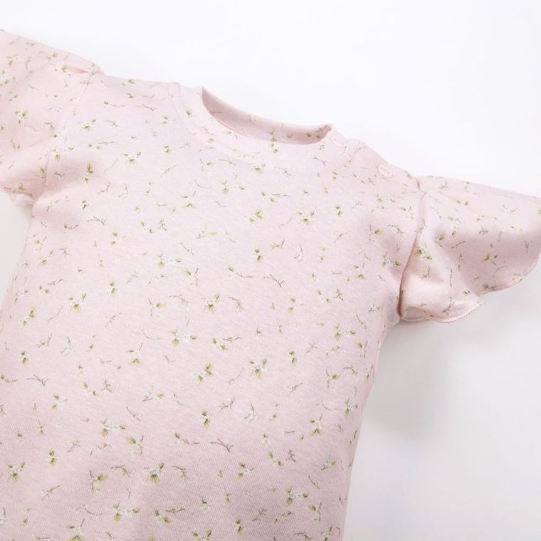 Bluzka dziewczęca z krótkim rękawem, różowa, Eevi