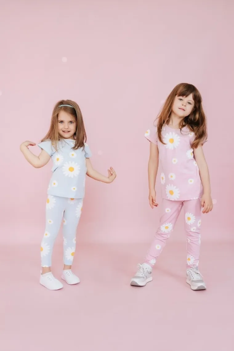 Bluzka dziewczęca z krótkim rękawem, różowa, Pinokio