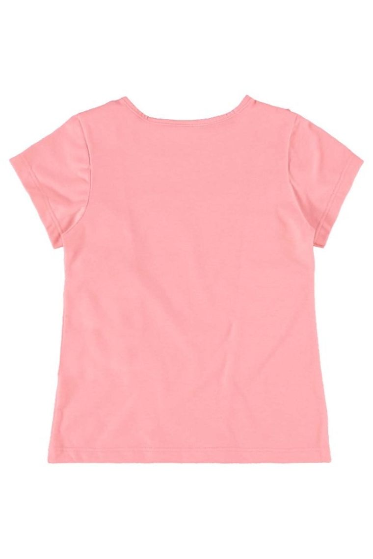 Bluzka dziewczęca z krótkim rękawem, różowa, Quimby