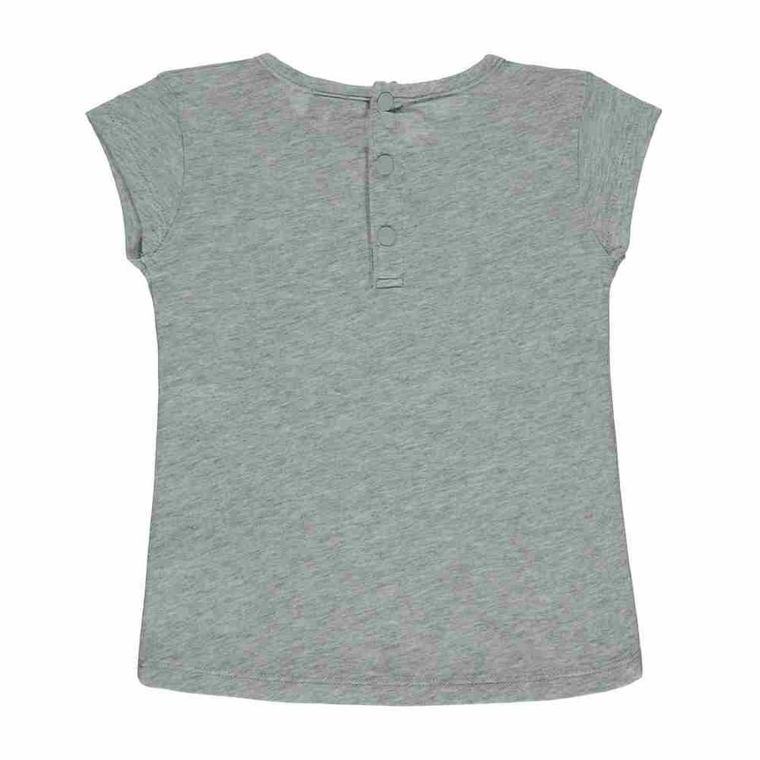 Bluzka dziewczęca z krótkim rękawem, szara, Kanz